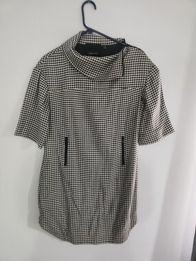 Carlisle Black and White Houndstooth Dress 60s Style Size 6